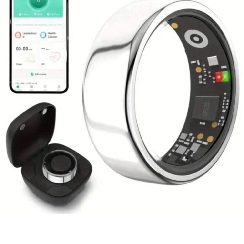 NWT Silver Limited Edition Smart Ring Health/Sleep/Fitness Monitor - Picture 9 of 16